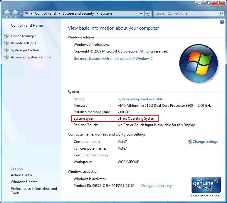 Update Windows 7 64 Bit